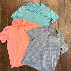 Vineyard Vines Boy’s Bundle of Sankaty Performance Polo Tee’s